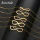 Atoztide Personalized Custom Infinity Name Necklace for Women Stainless Steel Clavicle Pendant Link