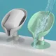 Leaf Shape Soap Box Drain Soap Holder Bathroom Accessories Suction Cup Soap Dish Tray Soap Dish for