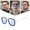 Sun Glasses Fashion Square frame Tony Stark Style Women Sunglasses Men Square Brand Design Sun