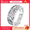 bamoer 925 Sterling Silver Daisy Flower & Infinity Love Pave Finger Rings for Women Wedding