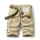 2024 Summer Men's Baggy Multi Pocket Military Cargo Shorts Male Cotton Khaki Mens Tactical Shorts