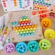 Wooden Beads Game Montessori Educational Early Learn Children Clip Ball Puzzle Preschool Toddler