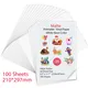 10-100 Sheets A4 self-adhesive Matte Printable Vinyl Sticker Paper for Inkjet printer DIY Crafts