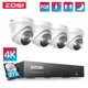 ZOSI 4K PoE Video Surveillance Cameras System 8CH Expand 16CH NVR Kit 2-Way Audio Out/Indoor 8MP/5MP