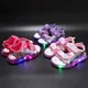 Disney Summer Children's Sandals Frozen Priness Elsa Anna Children's Sandals LED Light Beach Pink