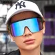 2022 Women's Sunglasses Oversized Shield Sport Eyeglasses Outdoor UV400 Vintage Men Fashion Unisex