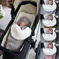 Newborn Baby Winter Stroller Wrap Blanket Footmuff Thick Warm Knit Crochet Swaddle Sleeping Bags