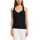 ESPRIT Rippstrick-Top mit Jersey und Spitze