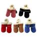 4pcs Pet Dog Cat Shoes Dog Boots Warm Winter Puppy Cat Rain Snow Footwear Booties