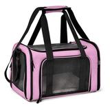 Cat Carriers Dog Carrier Pet Carrier for Small Medium Cats Dogs Puppies up to 15 Lbs TSA Airline Approved Small Dog Carrier Soft Sided Collapsible Travel Puppy Carrier - Pink