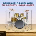 PENNZONI Drum Shield w/ Living Hinges Comes with 4 Panels 4 ft Clear Acrylic Panels
