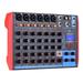 Gecheer AG-8 Portable 8-Channel Mixing Console Digital Audio Mixer +48V Phantom Power Supports BTUSBMP3 Connection for Recording DJ Network Live Broadcast Karaoke