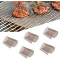 BBQ Grill Mesh Mat Set of 5 - Non Stick Barbecue Grill Sheet Liners Teflon Grilling Mats Nonstick Fish Vegetable Smoking Accessories - Works on Smoker Pellet Gas Charcoal Grill
