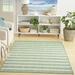 Nourison Positano Indoor/Outdoor Blue Green Ivory 4 x 6 Area Rug (4x6)