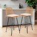 Aile Set 2 piece 42 in. Rattan Counter Height Bar Stools with Comfort Cushion - Premium Material