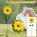 Yellow Stainless Steel Sunflower Windmill Garden Art Garden Decoration