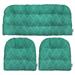 RSH DÃ©cor Indoor Outdoor 3 Piece Tufted Wicker Cushion Set Large Fenbrook Teal
