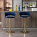 Bar Stools Round Seat Low Back Adjustable Tall Stools, Set of 2