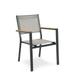 Afuera Living 4-Piece Outdoor Patio Metal Gray Frame Chairs with Teak Accent