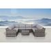 Livingsource International LSI 9 Piece Rattan Sectional Seating Group with Cushions Mixed Gray