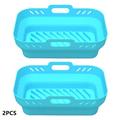 Silicone air fryer liners 2Pcs Rectangular Air Fryer Accessories Air fryer silicone liners Reusable air fryer accessories Air fryer liners silicone