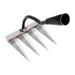 SRstrat Garden Rake Gardening Tools Heavy Duty Rake with Metal Tines Sharp Durable Garden Weeding Tools All Steel Hardened Hoe Garden Hand Rake Tools for Backyard Lawn Loosening Planting Weeding