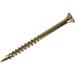 1PACK Grip-Rite #8 x 1-5/8 In. Flat Head Star Gold Construction Wood Screw (798 Ct. 5 Lb.)