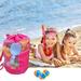 Yyeselk Large Mesh Beach Bag Tote Durable Sand Away Drawstring Beach Backpack Swim and Pool Toys Balls Storage Bags Packs Stay Away from Sand and Water Toy Not Included