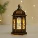 Ramadan Lantern Mini Eid Mubarak Candle Lantern Bronze Golden Moon Castle Decorative Hanging Candle Lanterns for Ramadan Decorations Wedding Decorations Table Centerpiece