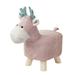 Animal Footstool Footrest Ottoman Cute Multifunctional Portable Room Decors Sofa Tea Stool for Living Room Porch Playroom Indoor Outdoor pink