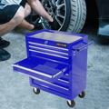 7 Drawers Rolling Tool Chest Tool Box with Wheels Multifunctional Tool Storage with Sliding Drawers Removable Tool Box Organizer with Lockable for Garage Workstation Blue