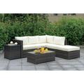 Furniture of America Piba Contemporary Brown Aluminum 7-Piece Patio Sectional Set by