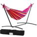 Cyclone Sound Premium 2-Person Portable Hammock with Premium Canvas and 450 LB Capacity Metal Stand Great for Patio Beach Camping Tailgate
