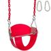 Highback Half Bucket with 5.5 Ft. Coated Chains (Red)