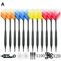 12Pcs Soft Darts Shaft Tip Flights with Bag Gaskets Blade Protector Replacement