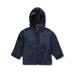 French Toast Little Boys Pocket Grid Rain Jacket (Sizes 4 - 7) - navy 6 - 7 (Big Boys)