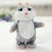 OUTOP Lovely Talking Plush Hamster Toy Can Change Voice Record Sounds Nod Head or Walk Early Education for Baby Different Size for Choice