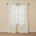 Brylanehome Poly Cotton Canvas Rod-Pocket Panel - 48I W 72I L Eggshell Window Curtain Drape