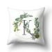 Noarlalf Cushion Covers Green Succulent Flowers English Alphabet Home Soft Cushion Cover Couch Cushion Covers Sofa Cushion Covers 23*23*2