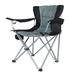 Oversized Camping Folding Chair Heavy Duty Support 450 LBS Steel Frame Collapsible Padded Arm Chair with Cup Holder Quad Lumbar Back Portable for Outdoor