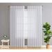 Semi Sheer Light Filtering Transparent Pocket Top & Back Tab Lightweight Short Window Curtains Drapery Panels Bedroom & Living Room 2 Panels (54 x 63 Inch White)