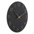 Uxcell 10 Inch Wall Clock Quartz Battery Operated Silent Round Wall Clocks Modern Style Wooden Clock Yellow/Black