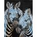 AFD Home 12006294 Zebra Blue Gallery Wrap Art Multi Color - 48 x 2 x 36 in.