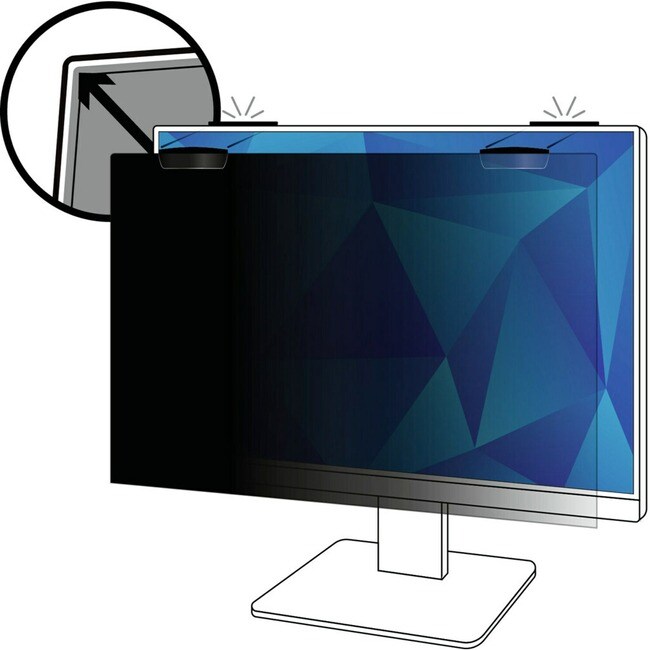3M Blickschutzfilter für 25in Vollbild-Monitor mit COMPLY Magnetbefestigungssystem, 16:9, PF250W9EM Image