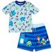 Disney Pixar Toy Story Pixar Monsters Inc. Mickey Mouse D100 Woody Buzz Lightyear Donald Duck Toddler Boys Rash Guard and Swim Trunks Outfit Set Infant to Toddler