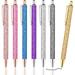 LOYATANK Ballpoint Pens Metal Comfortable Writing Pens Retractable Pretty Journaling Pens Set with Black Ink Medium Point 1 mm Gift Pens Cute Pens School Office Supplies for Kids & Adult (7 Pack)