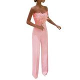 Womens Jumpsuits And Rompers Dressy 2023 Feather Bra Evening Clothes Cute Rompers For Women Summer
