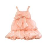 HAPIMO Girls s Party Gown Birthday Dress Solid Lace Lovely Chiffon Bowknot Sleeveless Princess Dress Holiday Relaxed Comfy Square Neck Cute Pink 5 Y