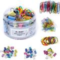 240 Pcs Binder Clips Paper Clips Rubber Bands Paper Clamps Assorted Size Jumbo Paper Clips Small Paper Clips Large Binder Clips Medium Binder Clips Small Binder Clips