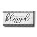 Gracie Oaks Helen Blessed & Grateful Plaid by Cindy Jacobs - Wrapped Canvas Textual Art Metal in White | 20 H x 40 W x 1.5 D in | Wayfair